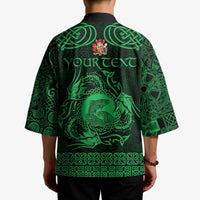 Personalized Carmarthenshire Sir Gaerfyrddin Kimono Green Deer Stag Celtic-inspired - Wonder Print Shop