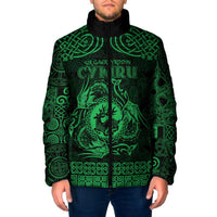 Personalized Carmarthenshire Sir Gaerfyrddin Padded Jacket Green Deer Stag Celtic-inspired - Wonder Print Shop