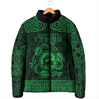 Personalized Carmarthenshire Sir Gaerfyrddin Padded Jacket Green Deer Stag Celtic-inspired - Wonder Print Shop