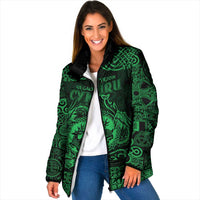 Personalized Carmarthenshire Sir Gaerfyrddin Padded Jacket Green Deer Stag Celtic-inspired - Wonder Print Shop