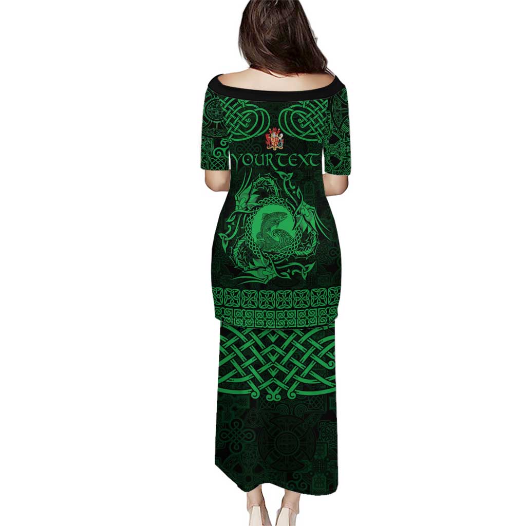 Personalized Carmarthenshire Sir Gaerfyrddin Puletasi Green Deer Stag Celtic-inspired - Wonder Print Shop