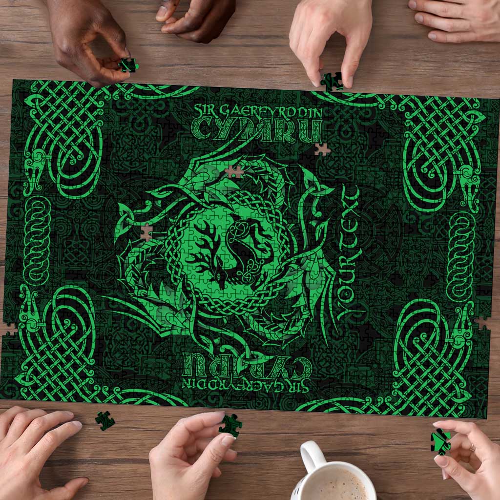 Personalized Carmarthenshire Sir Gaerfyrddin Puzzle Green Deer Stag Celtic-inspired - Wonder Print Shop