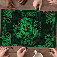 Personalized Carmarthenshire Sir Gaerfyrddin Puzzle Green Deer Stag Celtic-inspired - Wonder Print Shop