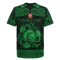 Personalized Carmarthenshire Sir Gaerfyrddin Rugby Jersey Green Deer Stag Celtic-inspired - Wonder Print Shop