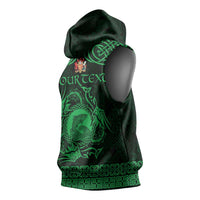 Personalized Carmarthenshire Sir Gaerfyrddin Sleeveless Hoodie Green Deer Stag Celtic-inspired - Wonder Print Shop