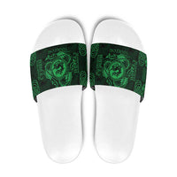 Personalized Carmarthenshire Sir Gaerfyrddin Slide Sandals Green Deer Stag Celtic-inspired - Wonder Print Shop