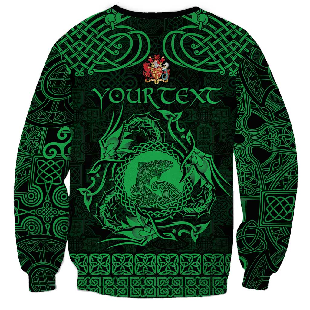 Personalized Carmarthenshire Sir Gaerfyrddin Sweatshirt Green Deer Stag Celtic-inspired - Wonder Print Shop