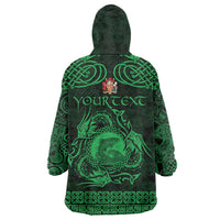 Personalized Carmarthenshire Sir Gaerfyrddin Wearable Blanket Hoodie Green Deer Stag Celtic-inspired - Wonder Print Shop