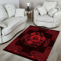 Personalized Carmarthenshire Sir Gaerfyrddin Area Rug Red Deer Stag Celtic-inspired - Wonder Print Shop