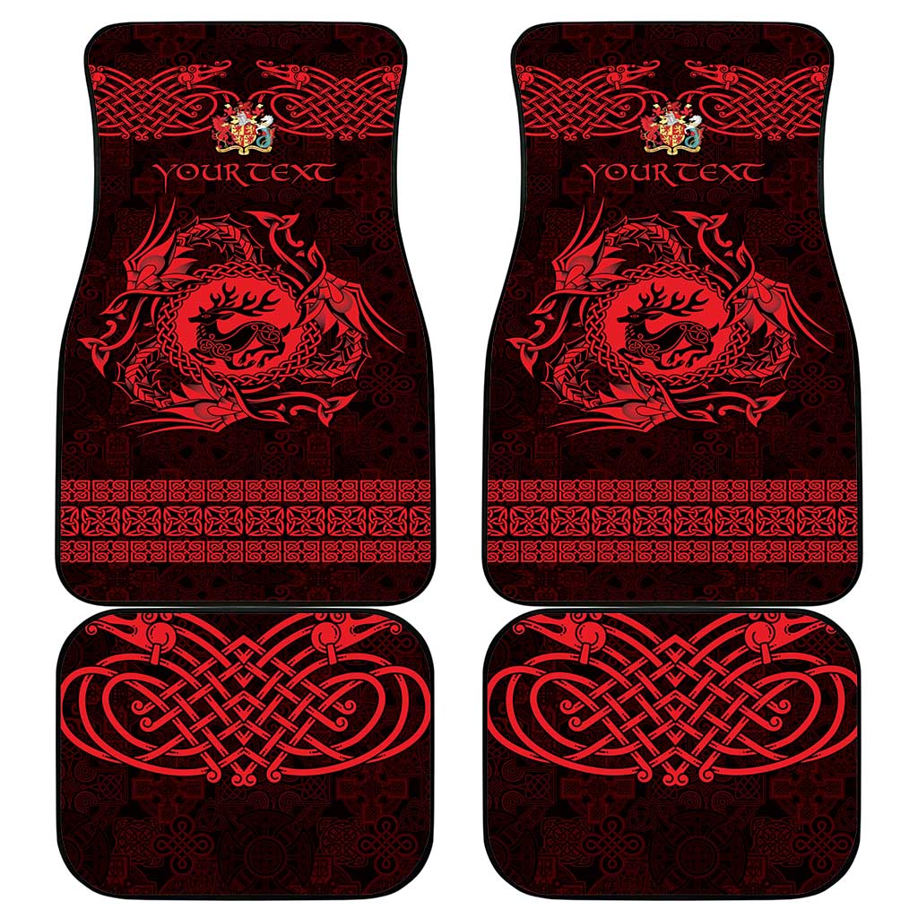 Personalized Carmarthenshire Sir Gaerfyrddin Car Mats Red Deer Stag Celtic-inspired - Wonder Print Shop