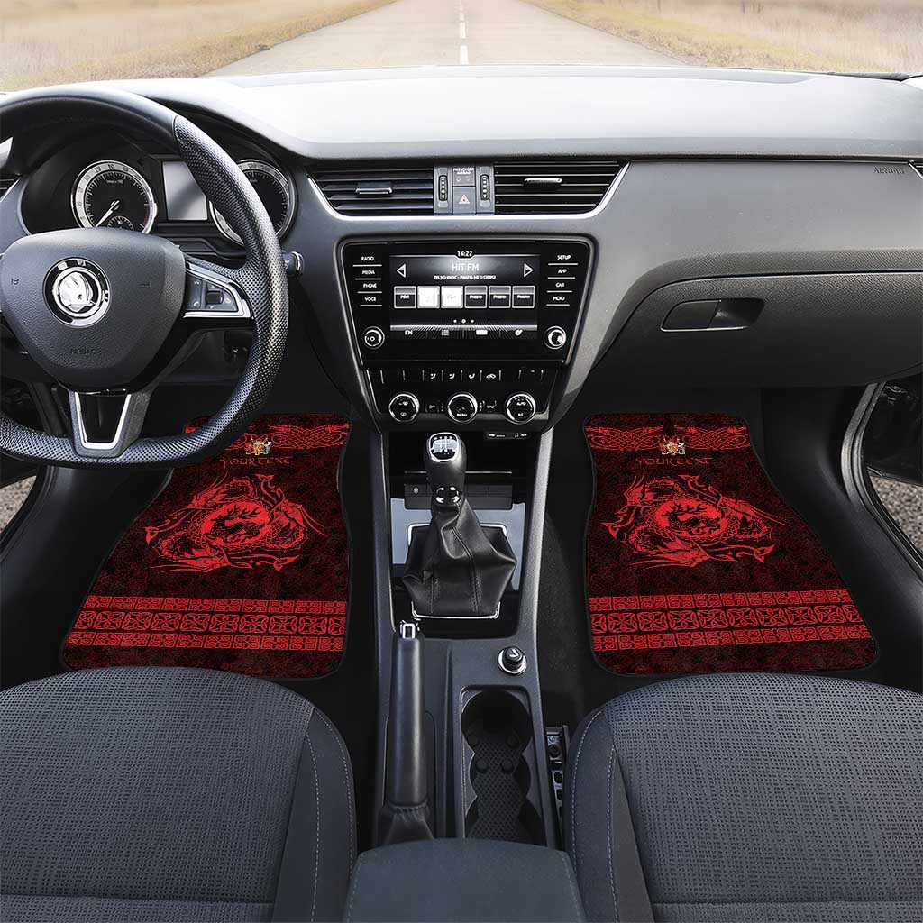 Personalized Carmarthenshire Sir Gaerfyrddin Car Mats Red Deer Stag Celtic-inspired - Wonder Print Shop