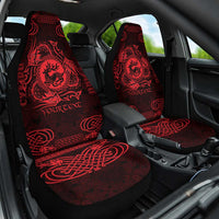 Personalized Carmarthenshire Sir Gaerfyrddin Car Seat Cover Red Deer Stag Celtic-inspired - Wonder Print Shop