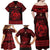 Personalized Carmarthenshire Sir Gaerfyrddin Family Matching Off Shoulder Maxi Dress and Hawaiian Shirt Red Deer Stag Celtic-inspired - Wonder Print Shop