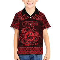 Personalized Carmarthenshire Sir Gaerfyrddin Family Matching Short Sleeve Bodycon Dress and Hawaiian Shirt Red Deer Stag Celtic-inspired - Wonder Print Shop