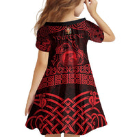 Personalized Carmarthenshire Sir Gaerfyrddin Family Matching Summer Maxi Dress and Hawaiian Shirt Red Deer Stag Celtic-inspired - Wonder Print Shop