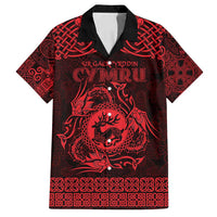 Personalized Carmarthenshire Sir Gaerfyrddin Family Matching Summer Maxi Dress and Hawaiian Shirt Red Deer Stag Celtic-inspired - Wonder Print Shop