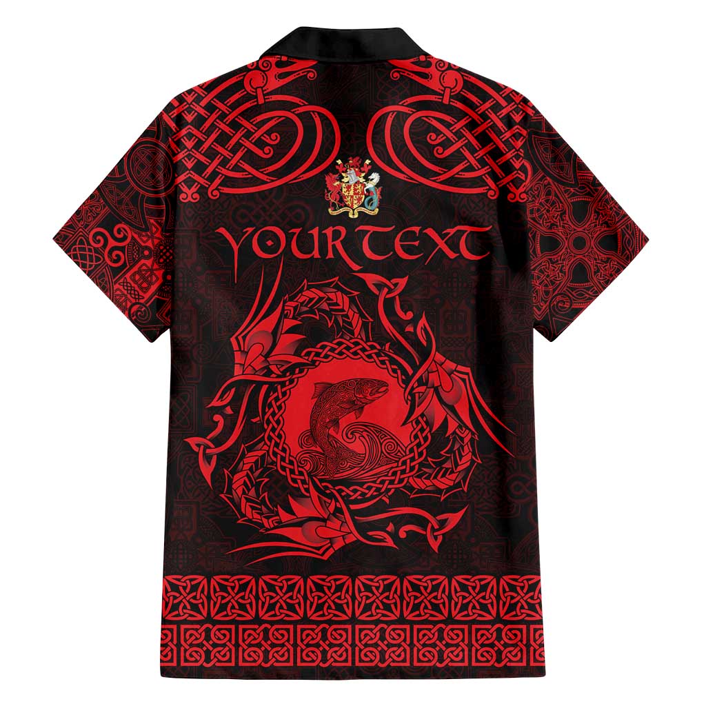 Personalized Carmarthenshire Sir Gaerfyrddin Family Matching Tank Maxi Dress and Hawaiian Shirt Red Deer Stag Celtic-inspired - Wonder Print Shop