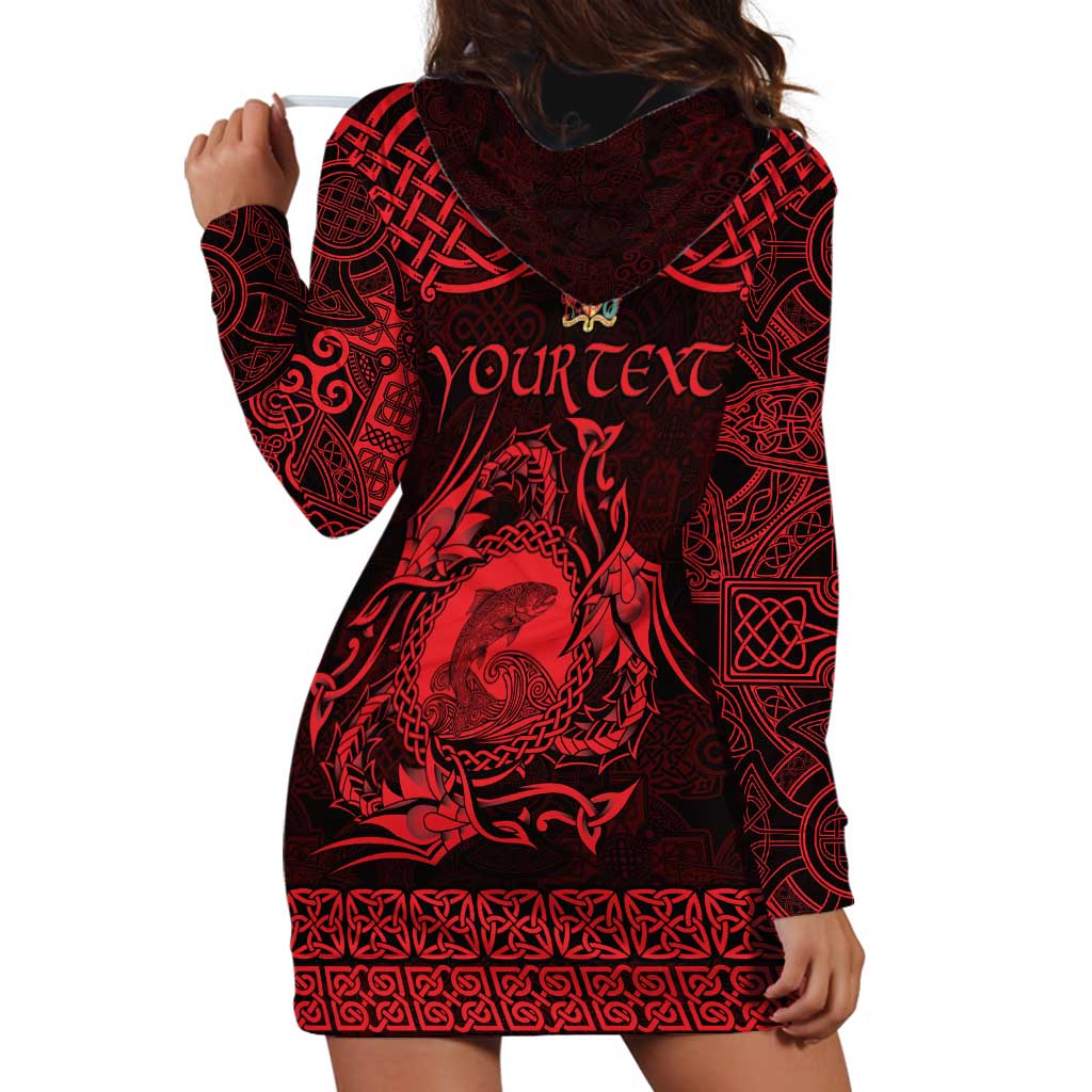 Personalized Carmarthenshire Sir Gaerfyrddin Hoodie Dress Red Deer Stag Celtic-inspired - Wonder Print Shop