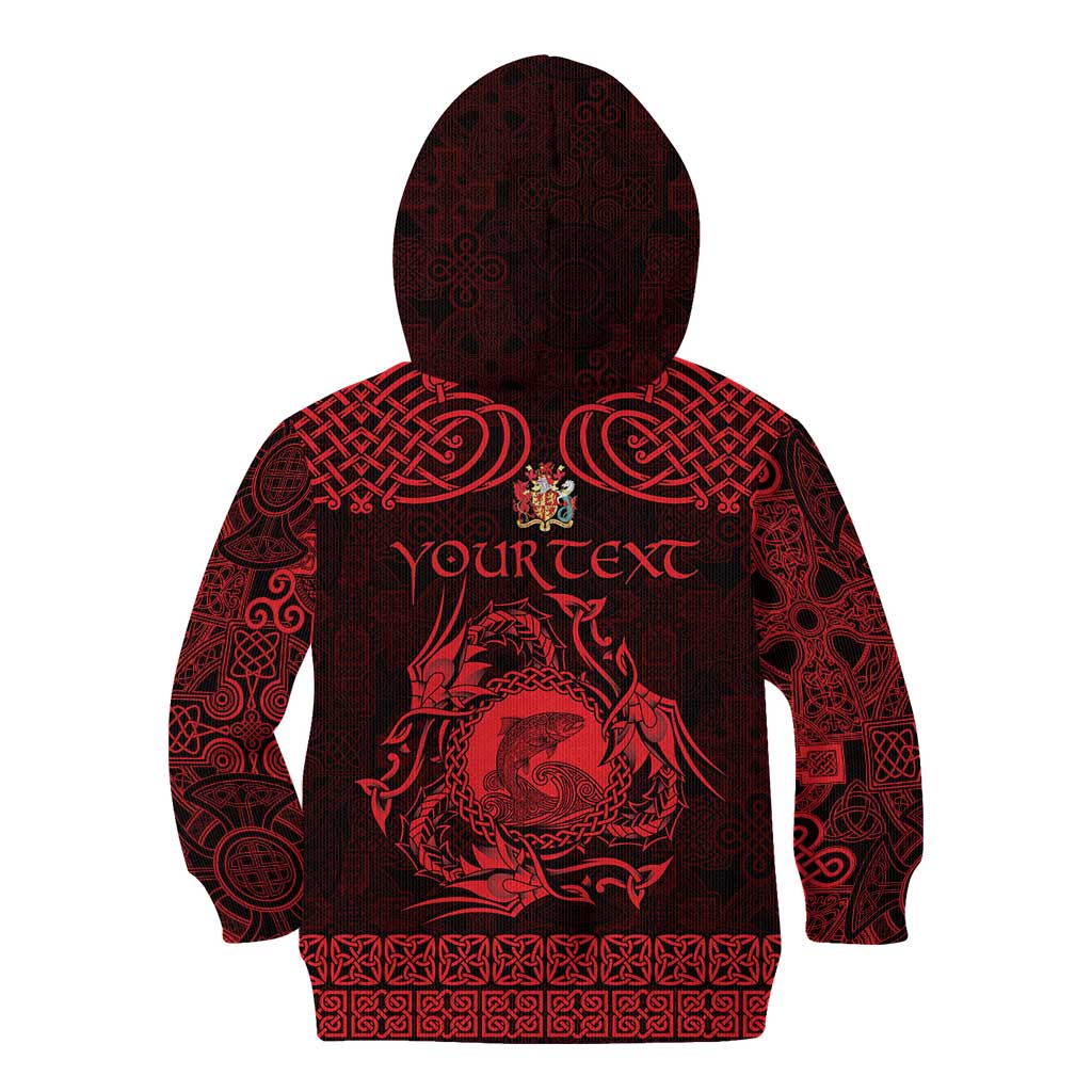 Personalized Carmarthenshire Sir Gaerfyrddin Kid Hoodie Red Deer Stag Celtic-inspired - Wonder Print Shop