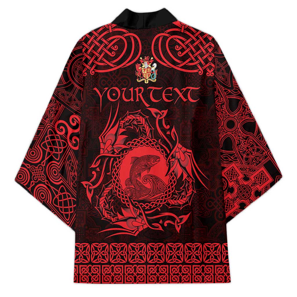 Personalized Carmarthenshire Sir Gaerfyrddin Kimono Red Deer Stag Celtic-inspired - Wonder Print Shop