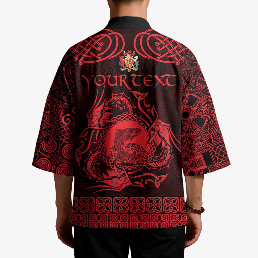 Personalized Carmarthenshire Sir Gaerfyrddin Kimono Red Deer Stag Celtic-inspired - Wonder Print Shop