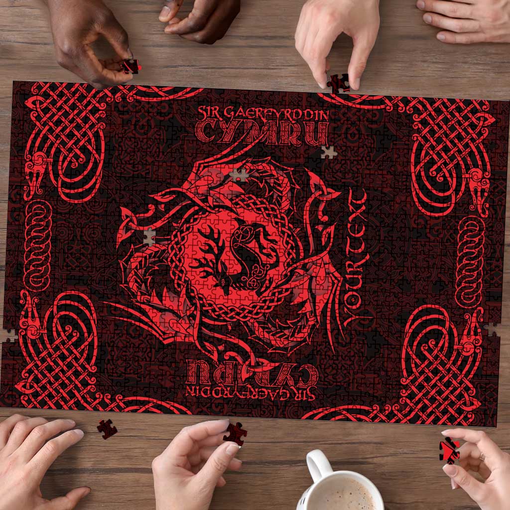 Personalized Carmarthenshire Sir Gaerfyrddin Puzzle Red Deer Stag Celtic-inspired - Wonder Print Shop