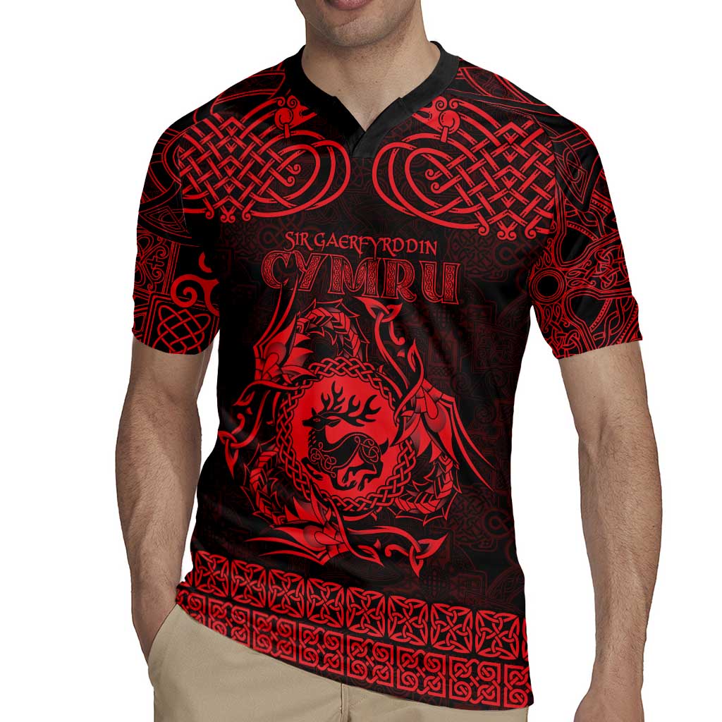 Personalized Carmarthenshire Sir Gaerfyrddin Rugby Jersey Red Deer Stag Celtic-inspired - Wonder Print Shop