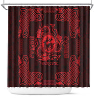 Personalized Carmarthenshire Sir Gaerfyrddin Shower Curtain Red Deer Stag Celtic-inspired - Wonder Print Shop