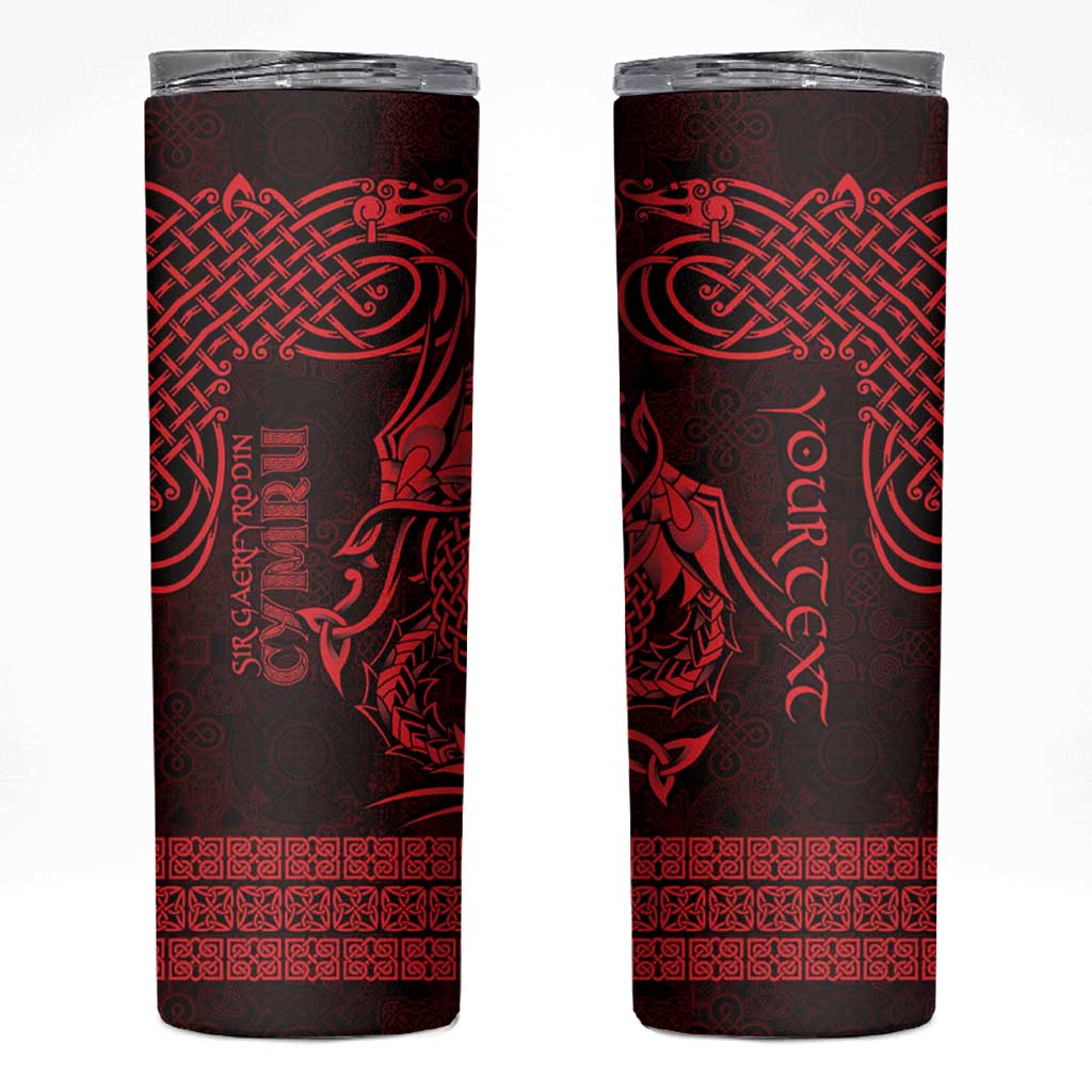 Personalized Carmarthenshire Sir Gaerfyrddin Skinny Tumbler Red Deer Stag Celtic-inspired - Wonder Print Shop