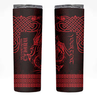 Personalized Carmarthenshire Sir Gaerfyrddin Skinny Tumbler Red Deer Stag Celtic-inspired - Wonder Print Shop