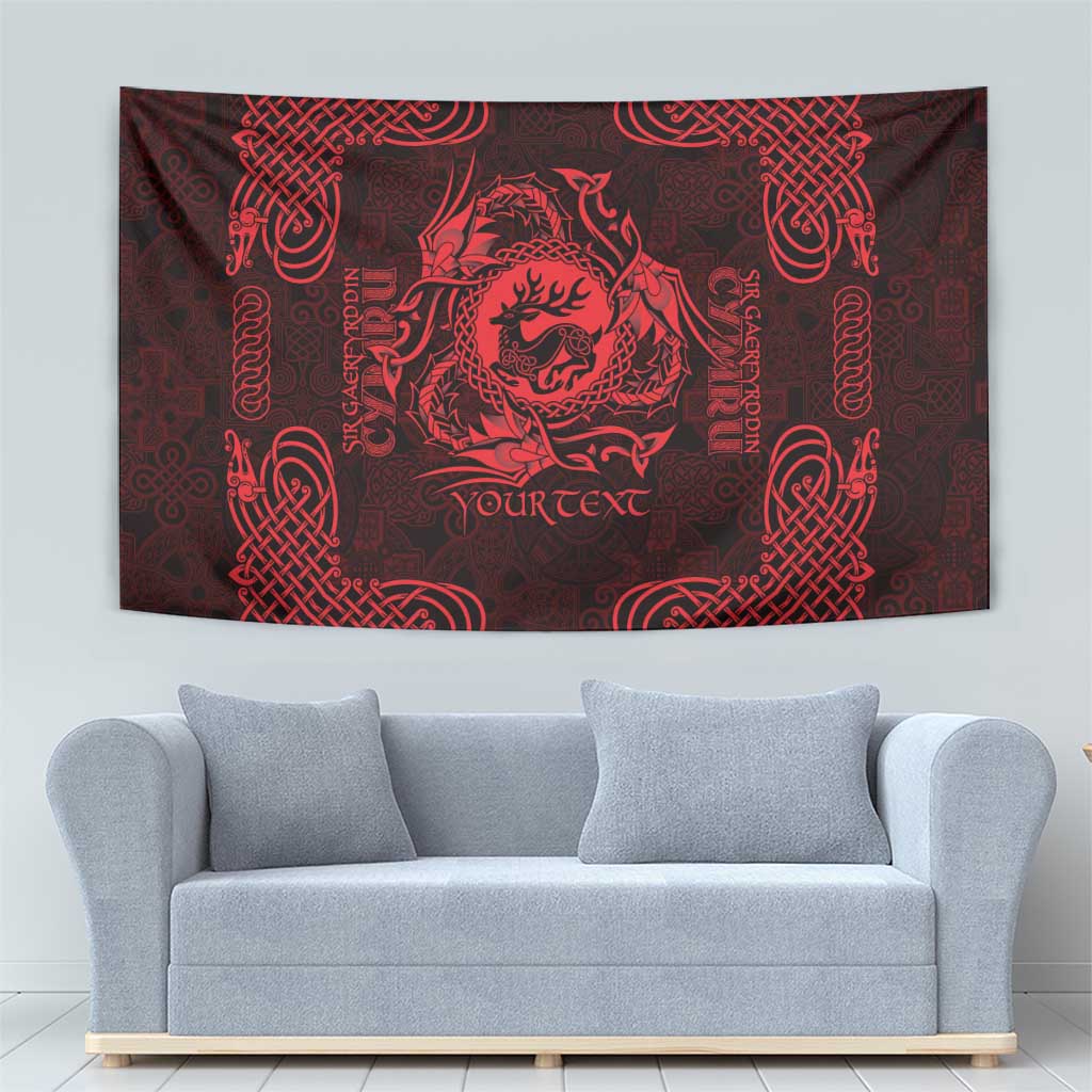 Personalized Carmarthenshire Sir Gaerfyrddin Tapestry Red Deer Stag Celtic-inspired - Wonder Print Shop