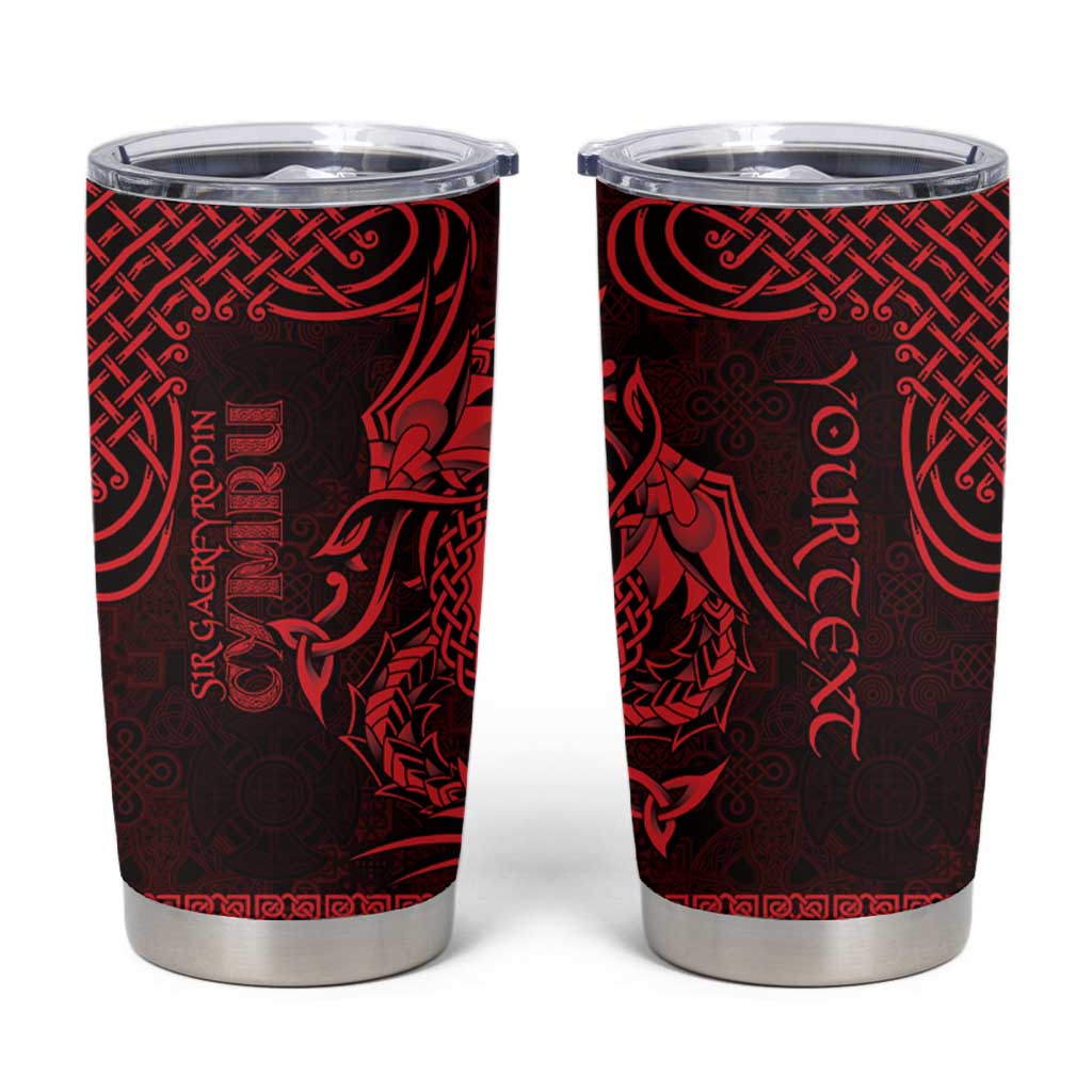 Personalized Carmarthenshire Sir Gaerfyrddin Tumbler Cup Red Deer Stag Celtic-inspired - Wonder Print Shop