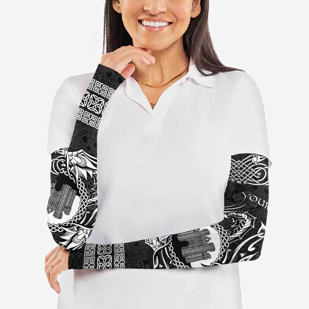 Personalized Denbighshire Sir Ddinbych Arm Sleeves Black Gatehouse Denbigh Castle Celtic-inspired - Wonder Print Shop