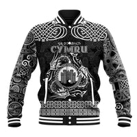Personalized Denbighshire Sir Ddinbych Baseball Jacket Black Gatehouse Denbigh Castle Celtic-inspired - Wonder Print Shop