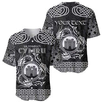 Personalized Denbighshire Sir Ddinbych Baseball Jersey Black Gatehouse Denbigh Castle Celtic-inspired - Wonder Print Shop