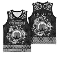 Personalized Denbighshire Sir Ddinbych Basketball Jersey Black Gatehouse Denbigh Castle Celtic-inspired - Wonder Print Shop