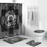 Personalized Denbighshire Sir Ddinbych Bathroom Set Black Gatehouse Denbigh Castle Celtic-inspired - Wonder Print Shop