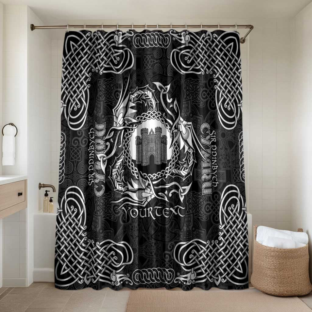 Personalized Denbighshire Sir Ddinbych Bathroom Set Black Gatehouse Denbigh Castle Celtic-inspired - Wonder Print Shop