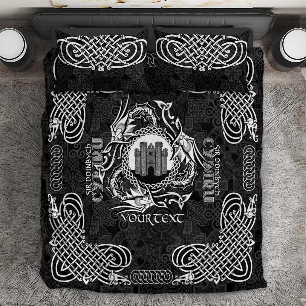 Personalized Denbighshire Sir Ddinbych Bedding Set Black Gatehouse Denbigh Castle Celtic-inspired - Wonder Print Shop