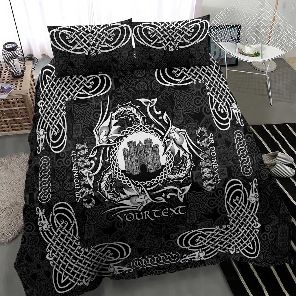Personalized Denbighshire Sir Ddinbych Bedding Set Black Gatehouse Denbigh Castle Celtic-inspired - Wonder Print Shop