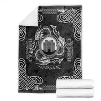 Personalized Denbighshire Sir Ddinbych Blanket Black Gatehouse Denbigh Castle Celtic-inspired - Wonder Print Shop