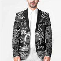 Personalized Denbighshire Sir Ddinbych Blazer Black Gatehouse Denbigh Castle Celtic-inspired - Wonder Print Shop