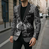 Personalized Denbighshire Sir Ddinbych Blazer Black Gatehouse Denbigh Castle Celtic-inspired - Wonder Print Shop