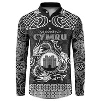 Personalized Denbighshire Sir Ddinbych Button Sweatshirt Black Gatehouse Denbigh Castle Celtic-inspired - Wonder Print Shop