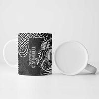 Personalized Denbighshire Sir Ddinbych Ceramic Mug Black Gatehouse Denbigh Castle Celtic-inspired - Wonder Print Shop