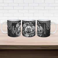 Personalized Denbighshire Sir Ddinbych Ceramic Mug Black Gatehouse Denbigh Castle Celtic-inspired - Wonder Print Shop