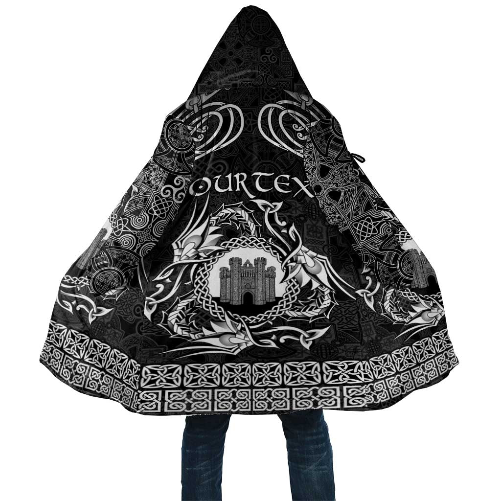 Personalized Denbighshire Sir Ddinbych Cloak Black Gatehouse Denbigh Castle Celtic-inspired - Wonder Print Shop
