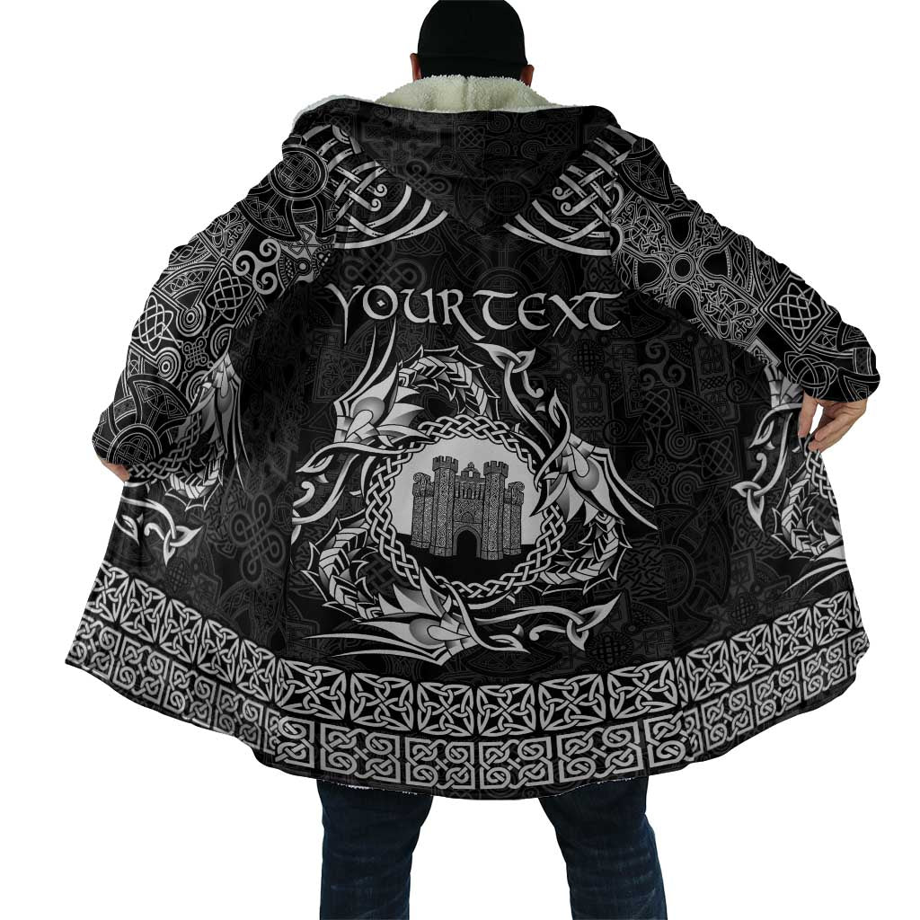 Personalized Denbighshire Sir Ddinbych Cloak Black Gatehouse Denbigh Castle Celtic-inspired - Wonder Print Shop