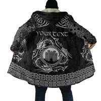 Personalized Denbighshire Sir Ddinbych Cloak Black Gatehouse Denbigh Castle Celtic-inspired - Wonder Print Shop