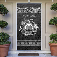 Personalized Denbighshire Sir Ddinbych Door Cover Black Gatehouse Denbigh Castle Celtic-inspired - Wonder Print Shop